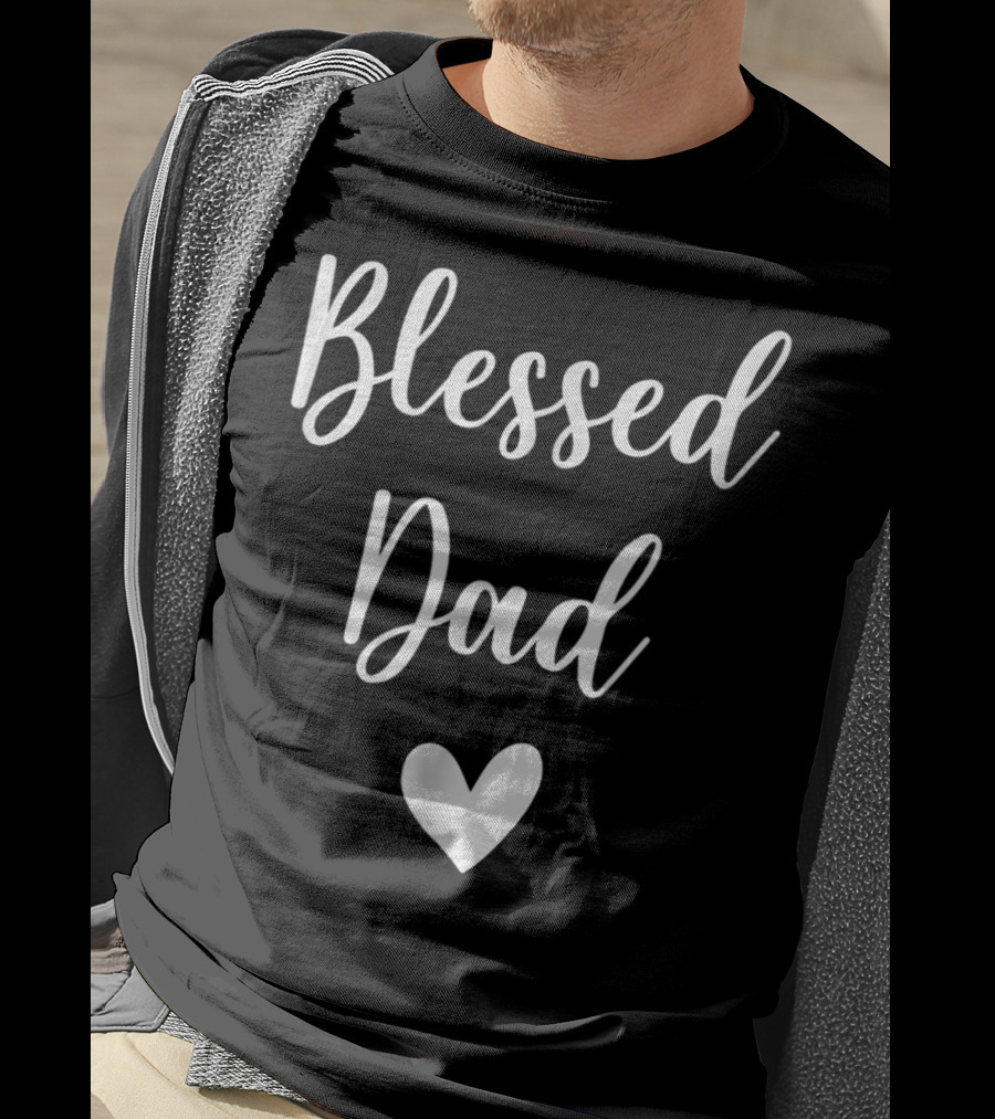 Blessed Dad Heart T-Shirt