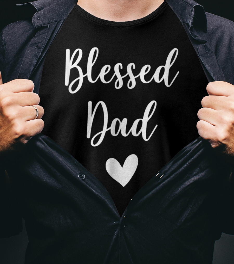 Blessed Dad Heart T-Shirt