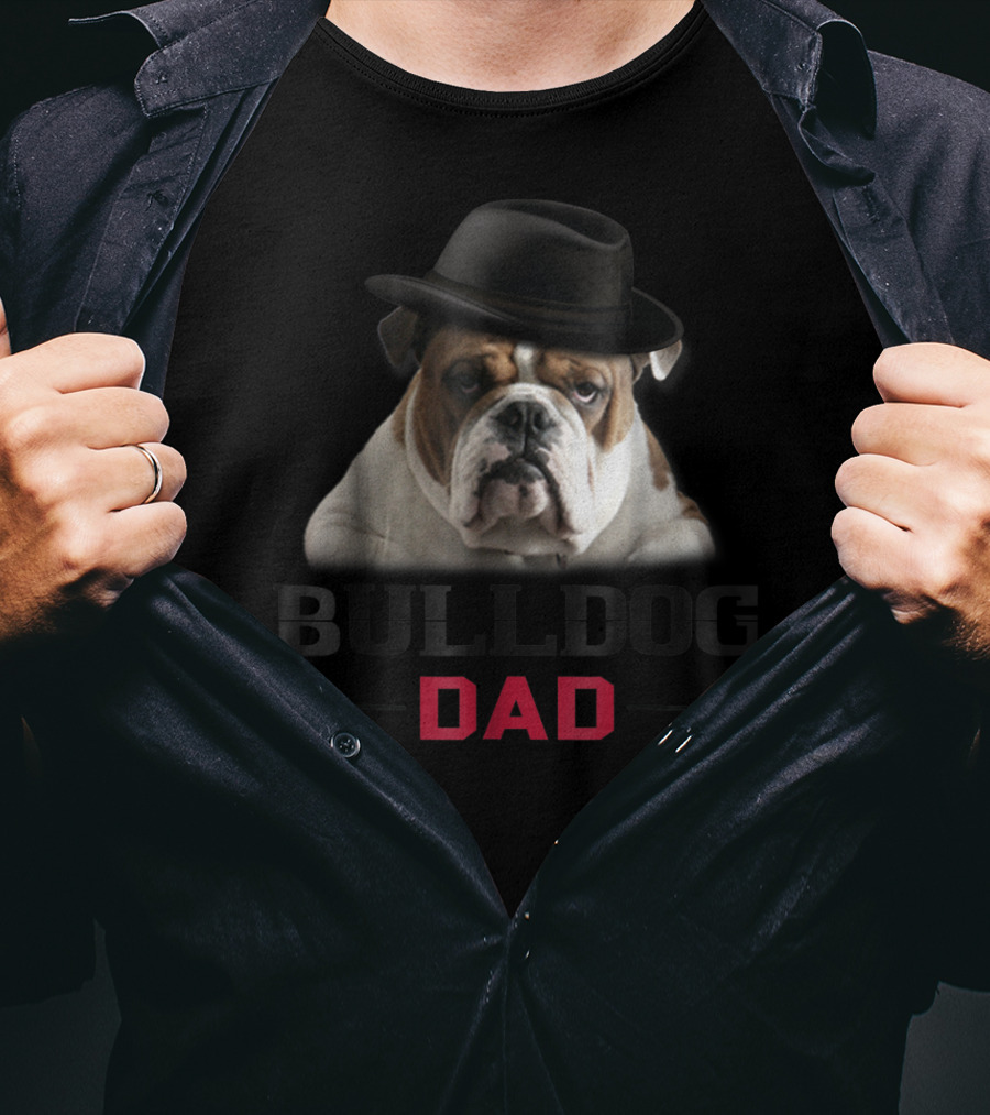 Bulldog Dad Dog Lovers Stylish Hat T-Shirt