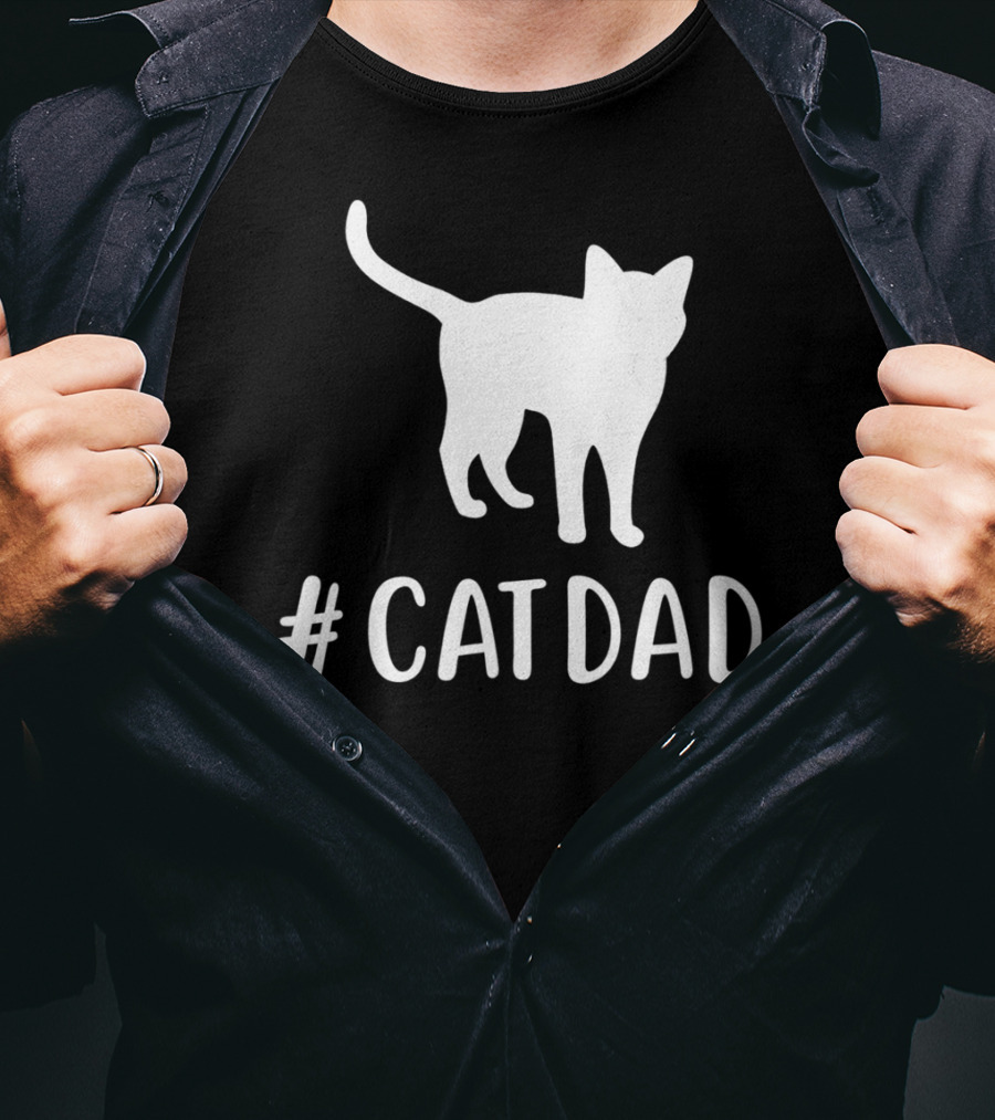 CatDad Family Cat Lover Awesome T-Shirt