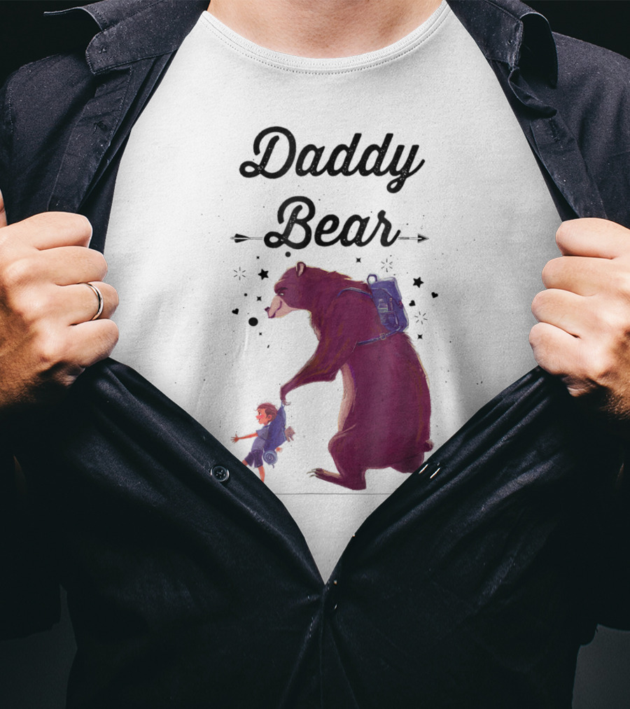 Daddy Bear Camping Papa Mens Dad Father T-Shirt