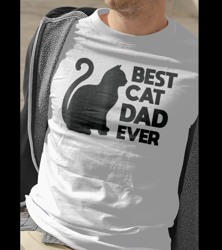 Best Cat Dad Ever Cute Pets Kittens Cat Lover T-Shirt