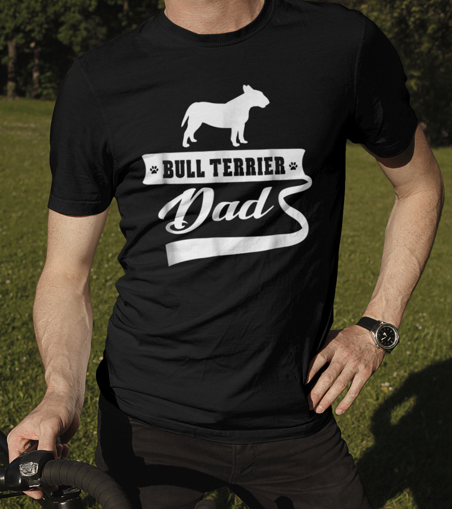 Bull Terrier Dad Mens Animal Dogs T-Shirt
