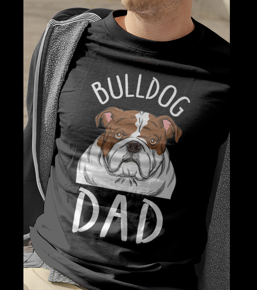 Bulldog Dad Mens Bulldog T-Shirt
