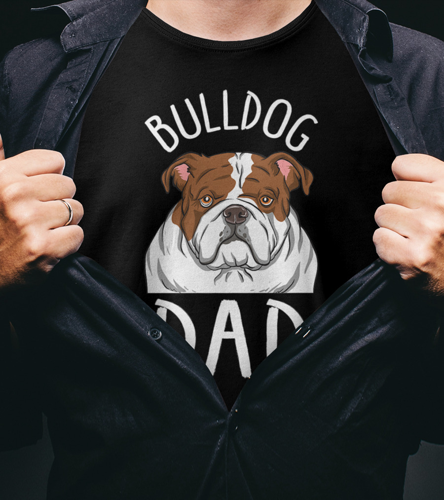 Bulldog Dad Mens Bulldog T-Shirt