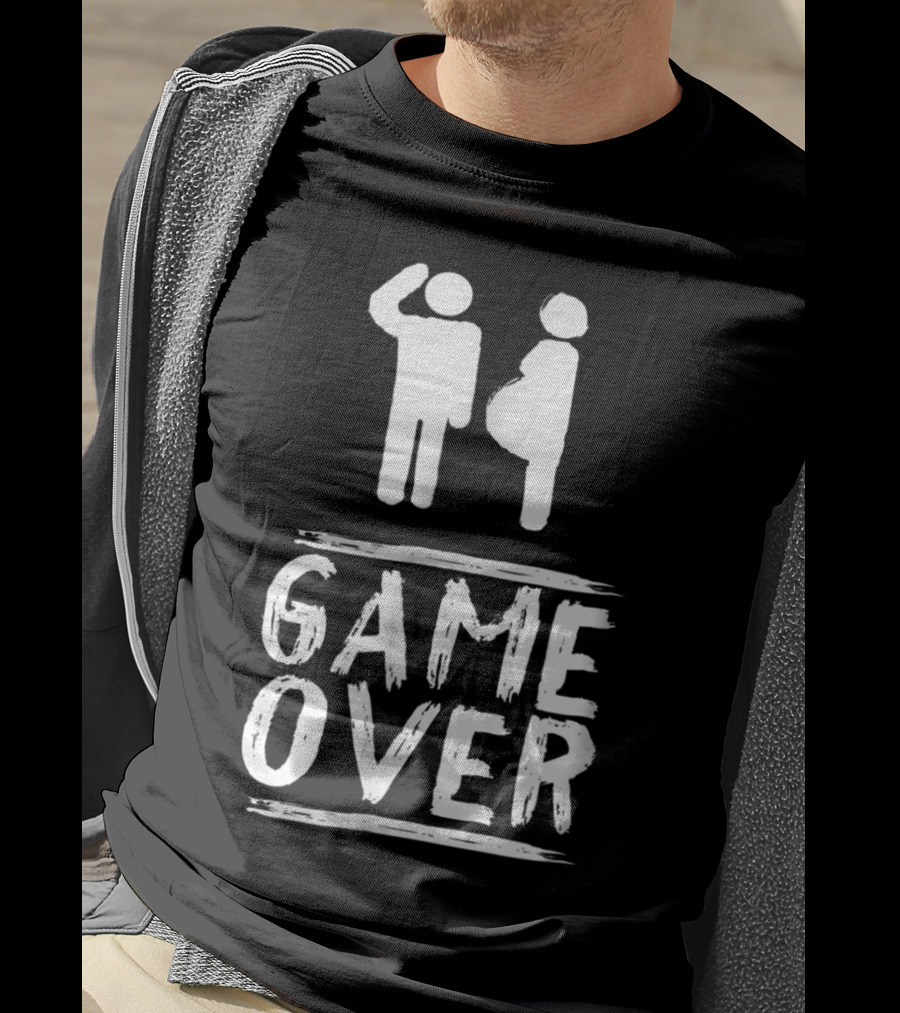Game Over Cute Pregnancy New Babies New Dad Expecting Parent T-Shirt