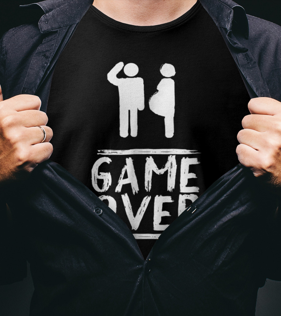 Game Over Cute Pregnancy New Babies New Dad Expecting Parent T-Shirt