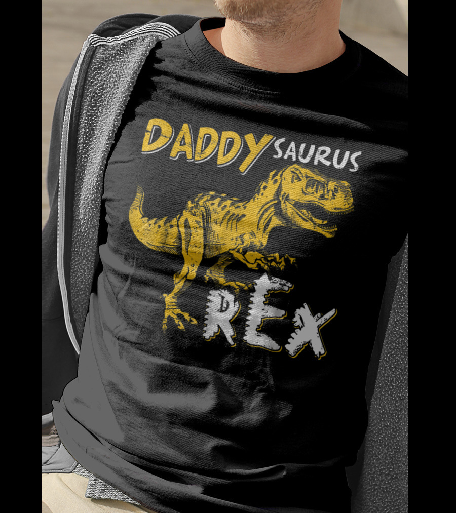 Daddysaurus Rex Dinosaur Daddy Saurus T-Rex T-Shirt