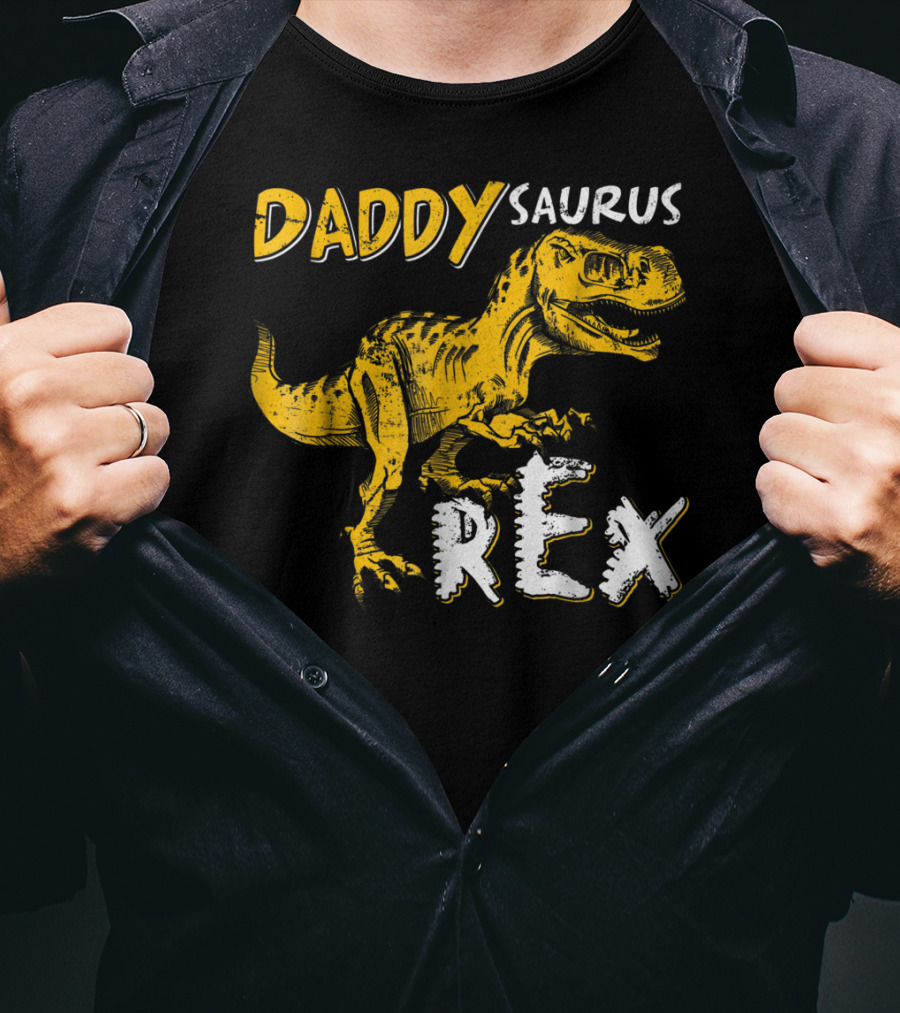 Daddysaurus Rex Dinosaur Daddy Saurus T-Rex T-Shirt