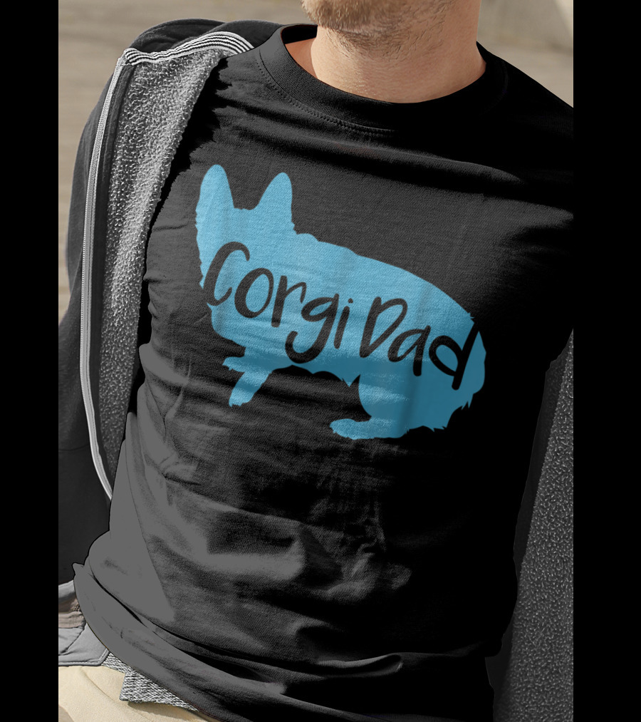Cute Corgi Dad CorgiLover Welsh Pembroke Dog T-Shirt