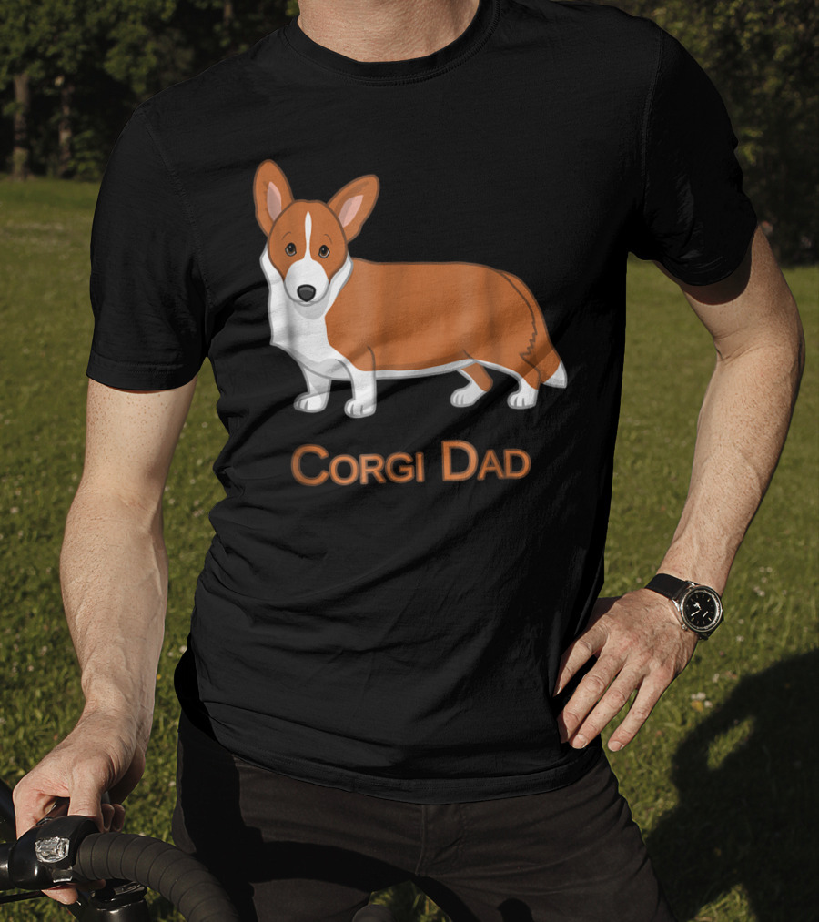 Corgi Dad Red Cardigan Welsh Dog Lovers 76 T-Shirt