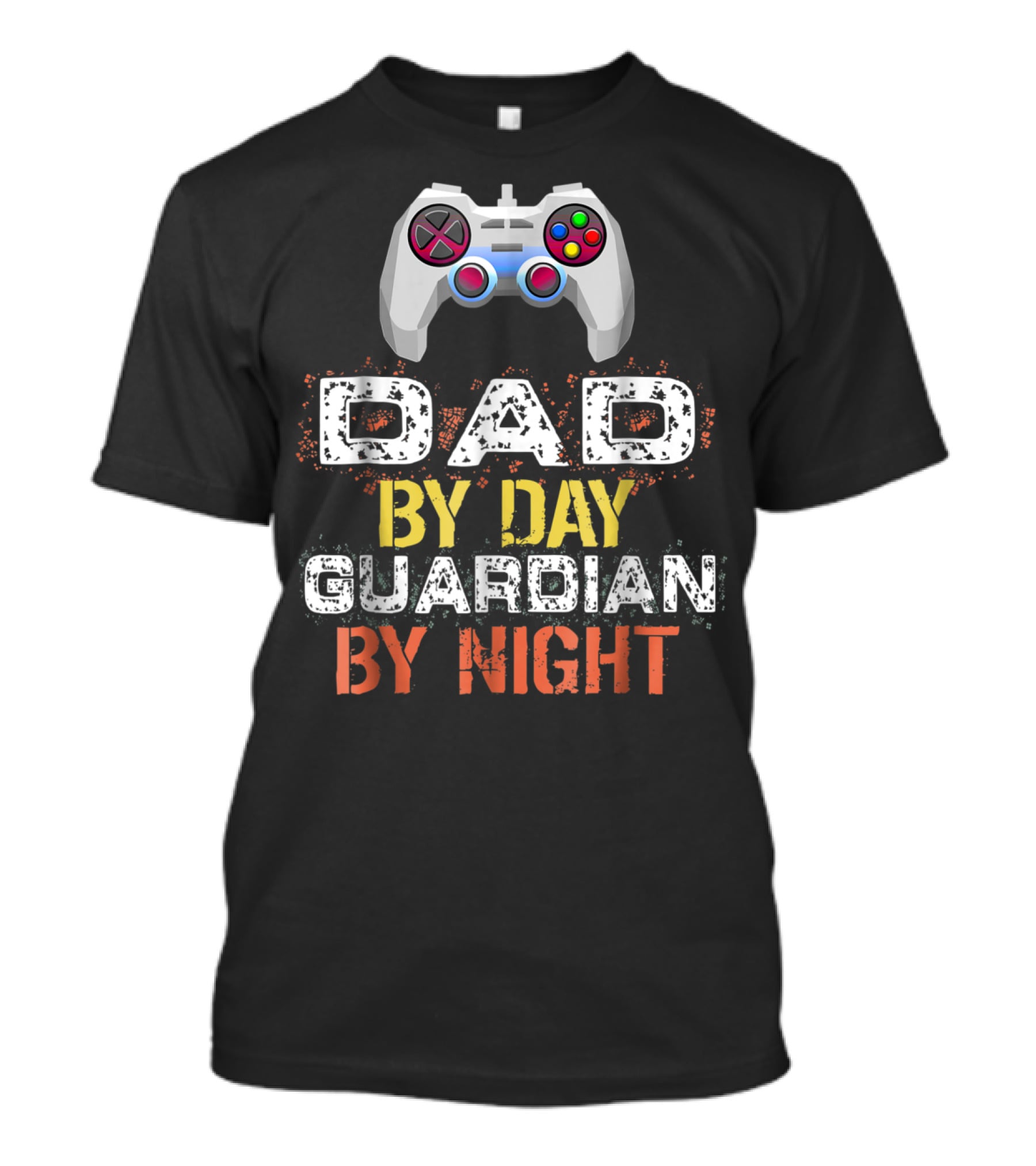 Dad By Day Guardian By Night Video Game Controller T-Shirt