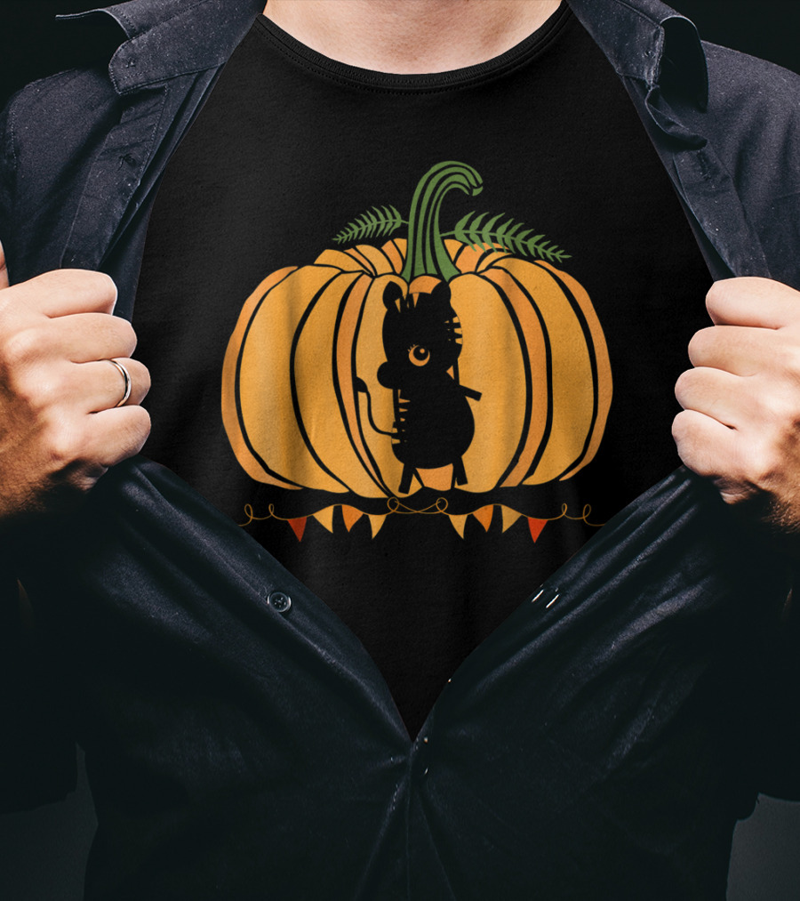 Animal Halloween Pumpkin Silhouette Dad Mom78 T-Shirt