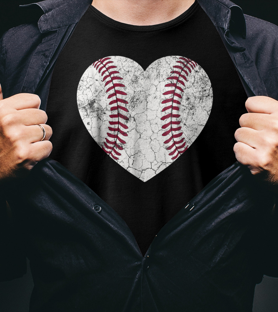 Baseball Heart Softball Love Fun T-Shirt