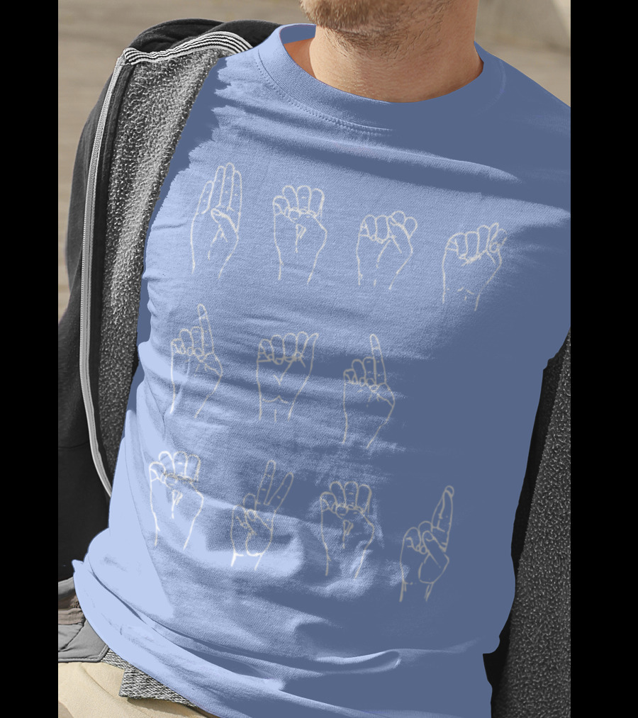 Best Dad Ever Deaf American Sign Language 34 T-Shirt