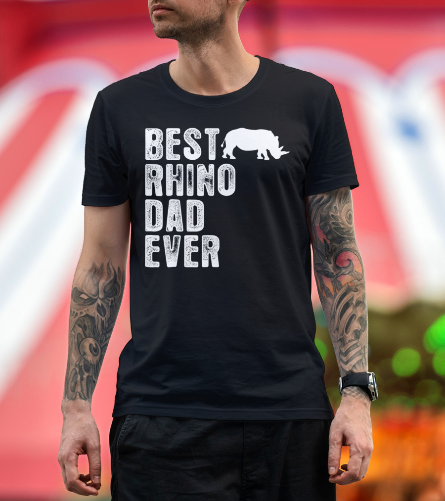 BEST RHINO DAD EVER RHINOCEROS T-Shirt