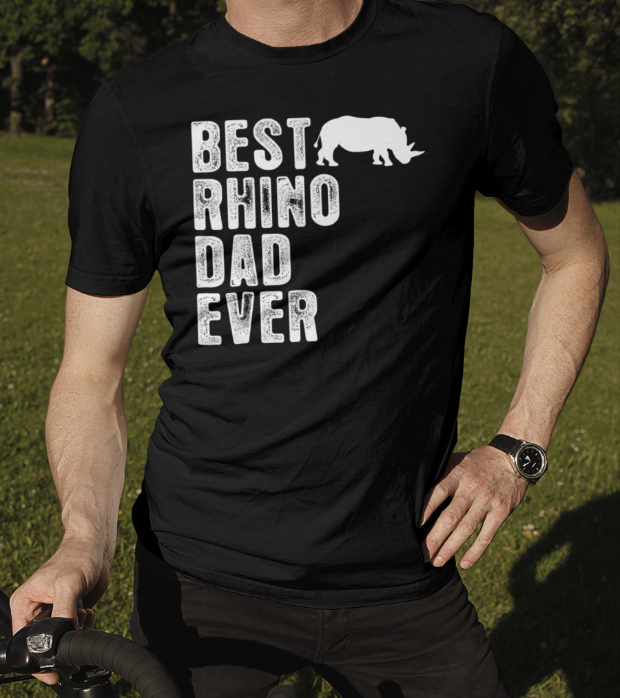 Best Rhino Dad Ever Rhinoceros T-Shirt