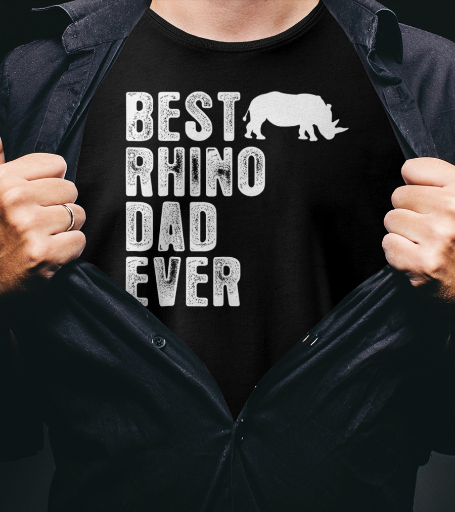 Best Rhino Dad Ever Rhinoceros T-Shirt