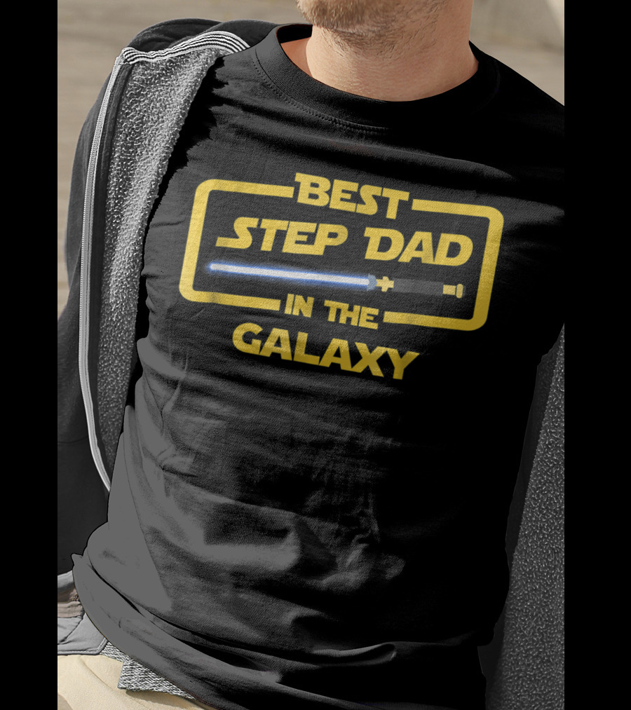 Best Step Dad In The Galaxy Lightsaber T-Shirt