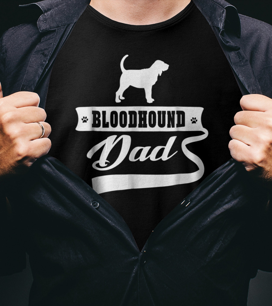 Bloodhound Dad Mens Dog Animal T-Shirt