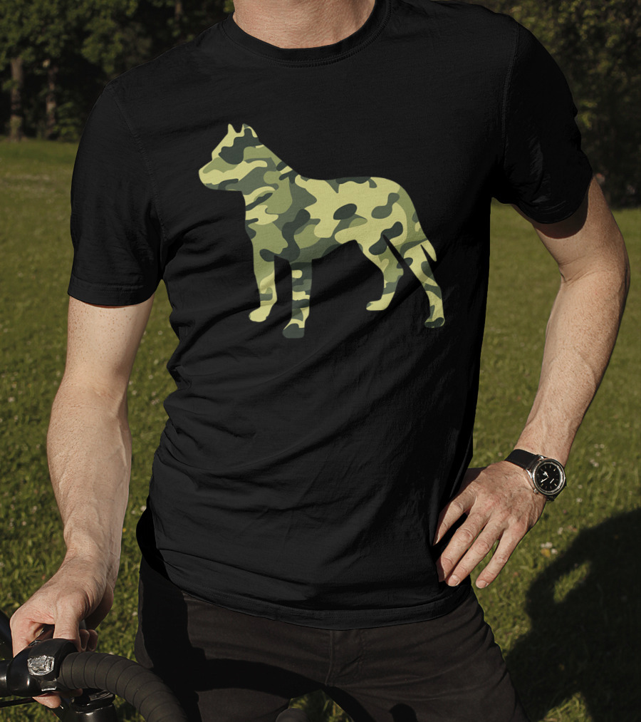 Camouflage Pitbull Mom Pitbull Dad Camo Pit Bull T-Shirt