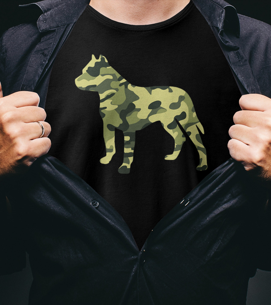 Camouflage Pitbull Mom Pitbull Dad Camo Pit Bull T-Shirt