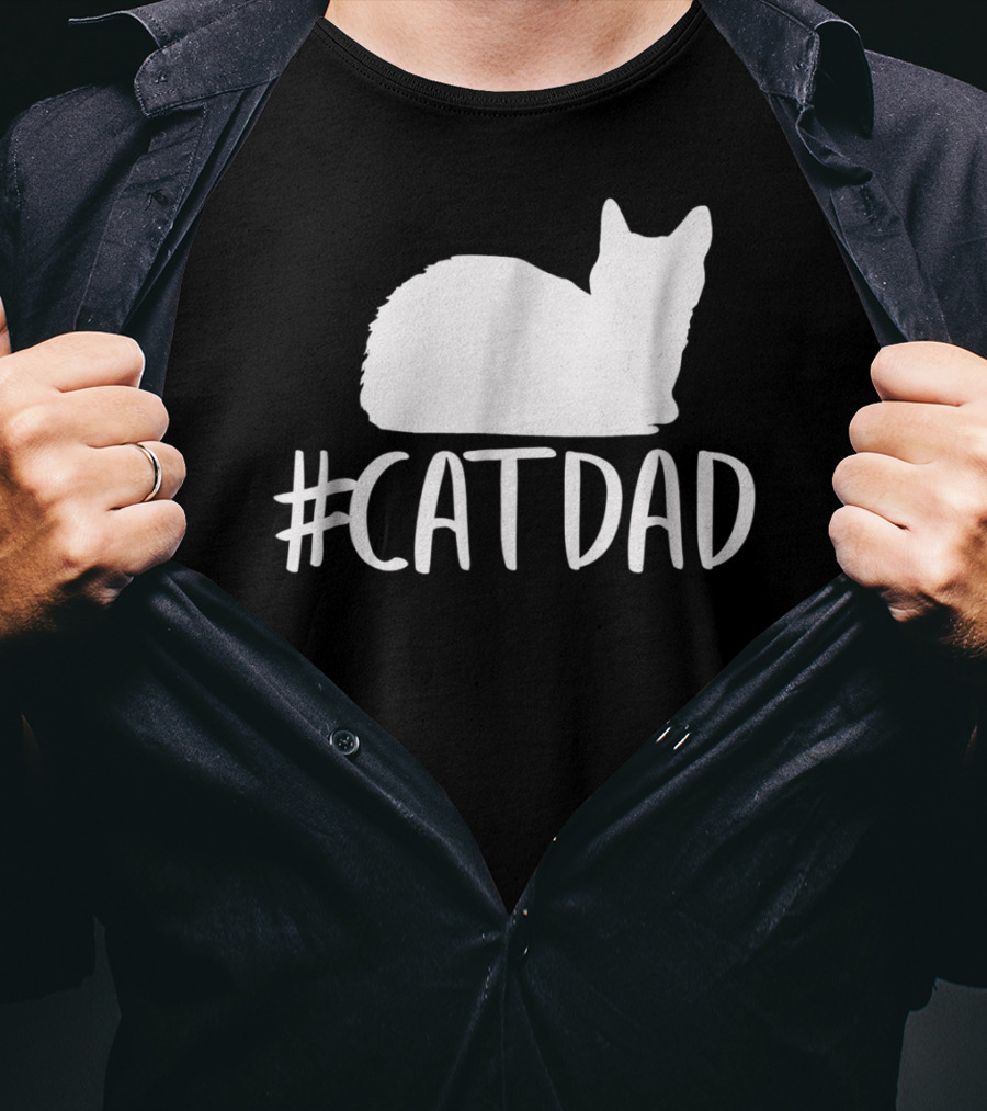 CatDad Funny Hashtag Cat Dad T-Shirt