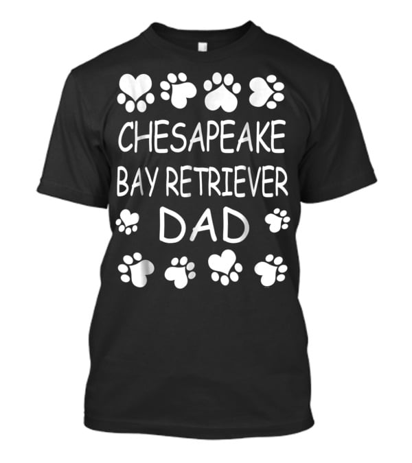 Chesapeake Bay Retriever Dad Paw Print Love T-Shirt