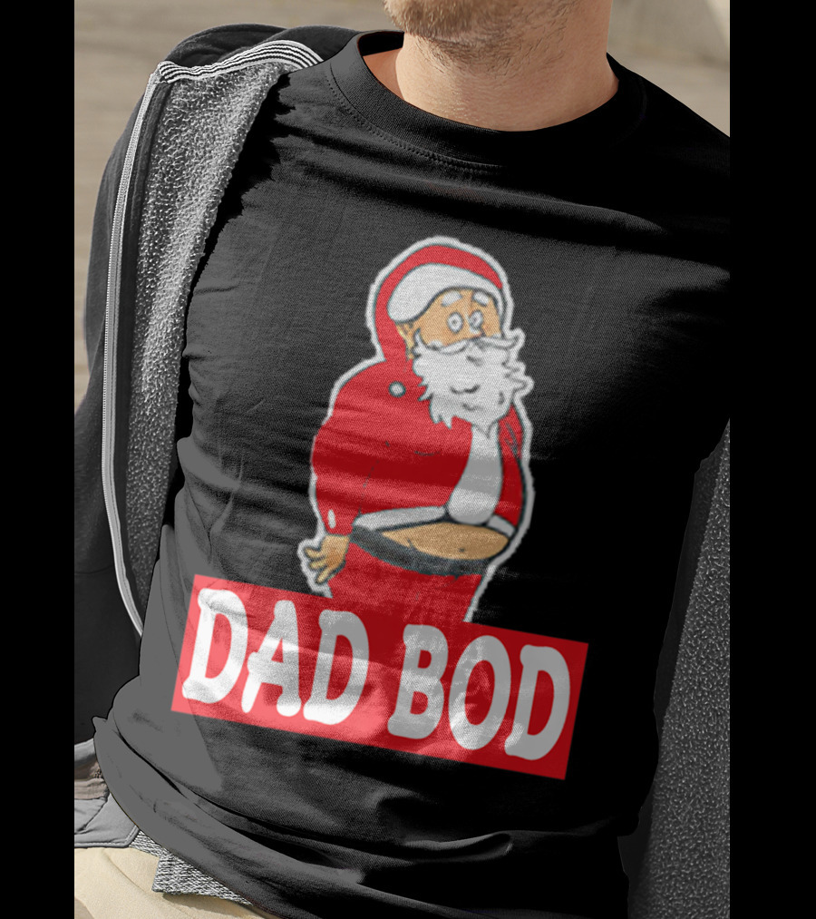 Dad Bod Funny Christmas Santa Belly UglyParty45 T-Shirt