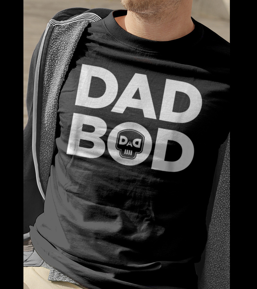 DAD BOD Skull Logo White Rap Merch47 T-Shirt