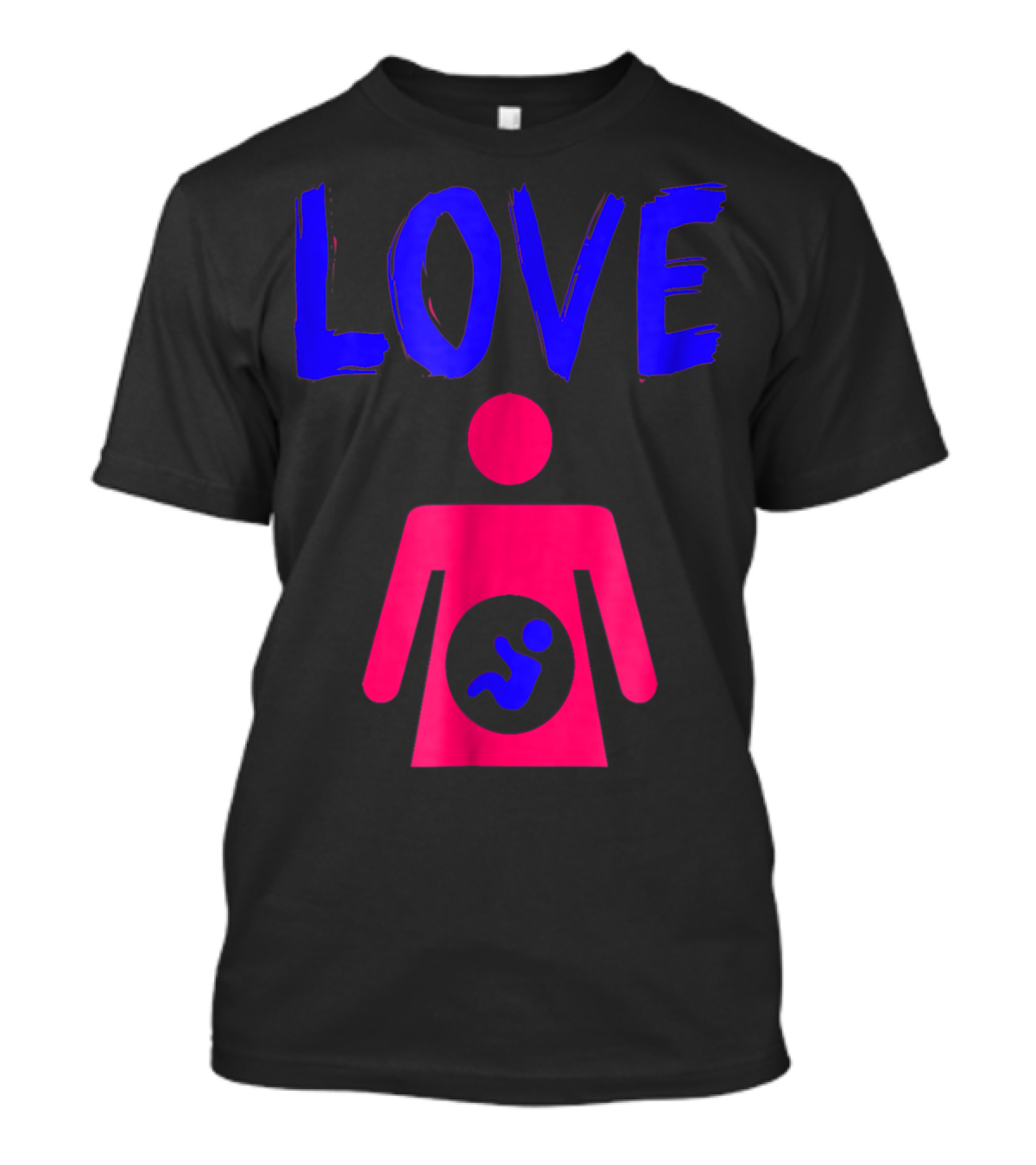 Love Dad Mom Son Pregnancy T-Shirt