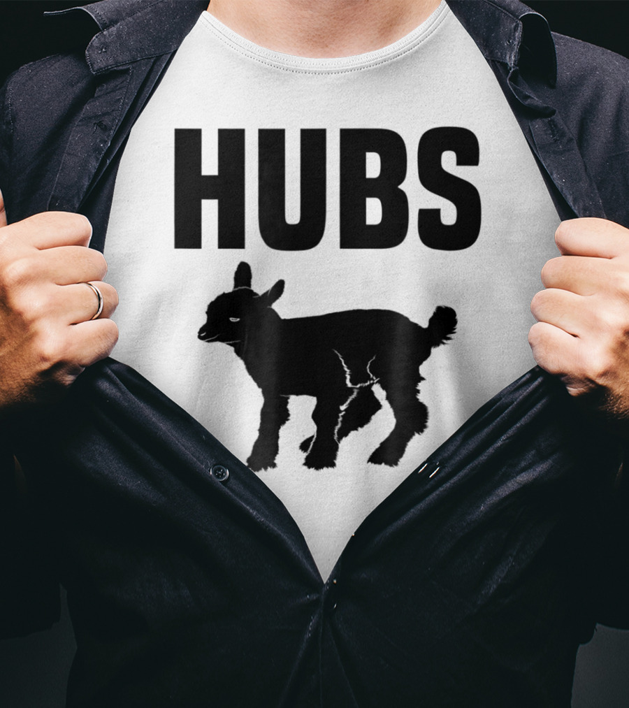 Hubs Baby Goat For Husband Wife Dad T-Shirt