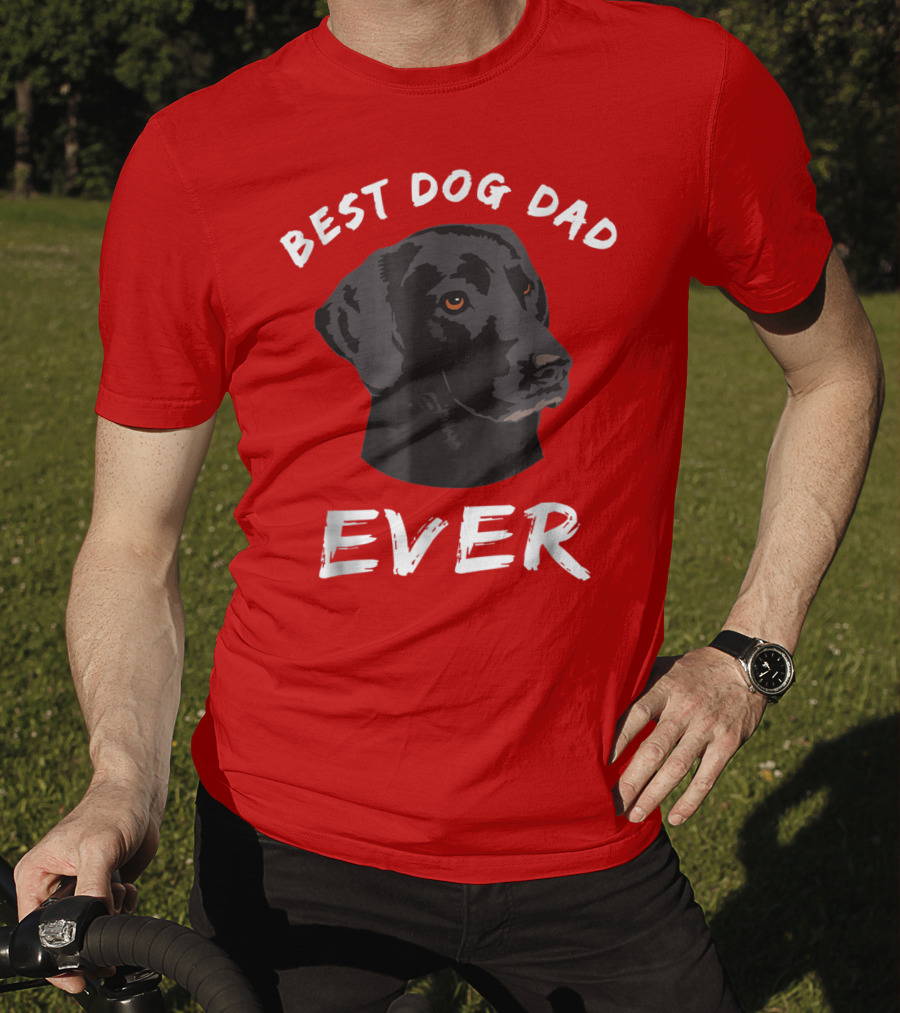 Best Dog Dad Ever Black Lab Retriever T-Shirt