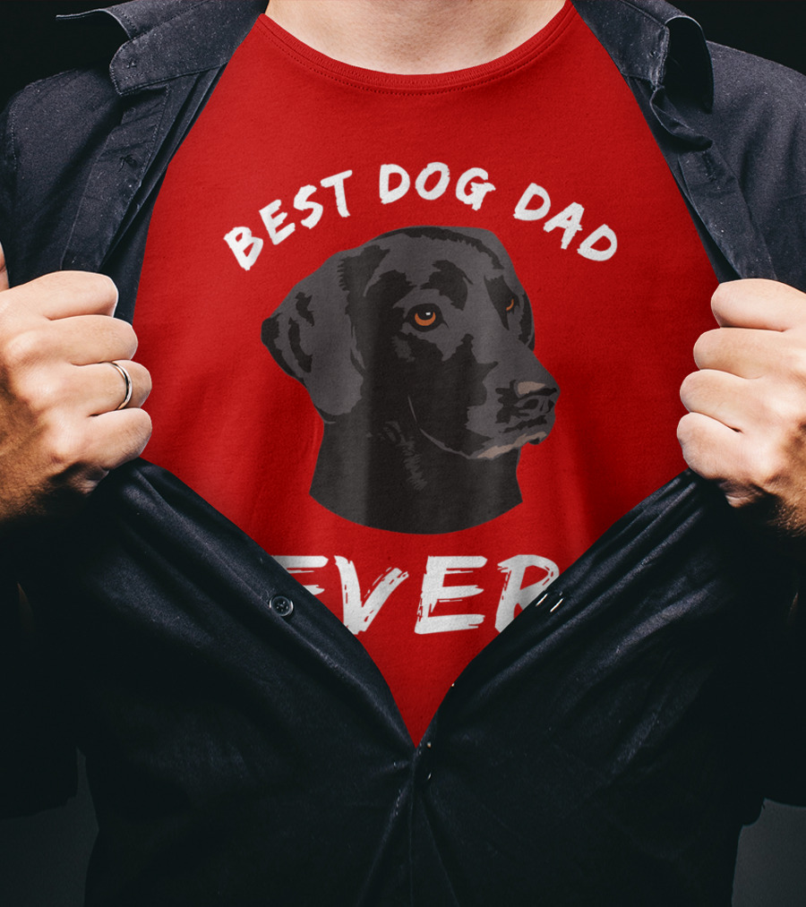 Best Dog Dad Ever Black Lab Retriever T-Shirt