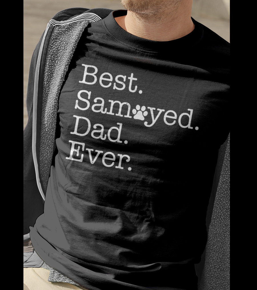 Best Samoyed Dad Ever Paw Prints T-Shirt