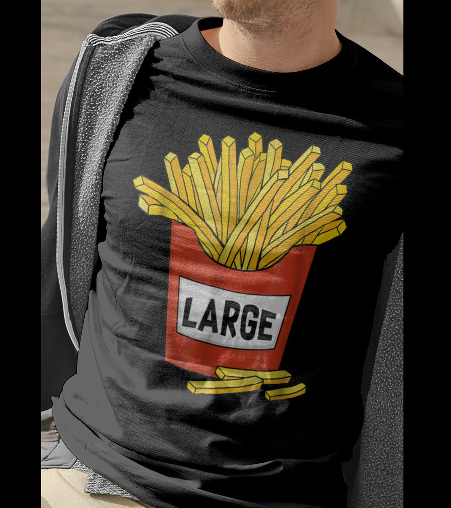 Large Golden French Fries Dad Coolest Big Collection T-Shirt
