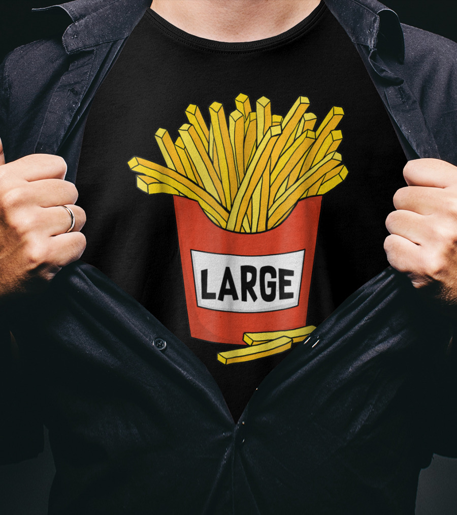 Large Golden French Fries Dad Coolest Big Collection T-Shirt