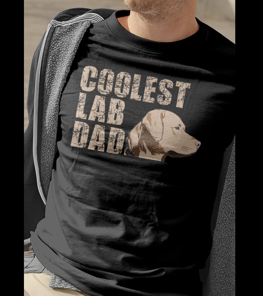 Coolest Lab Dad Dog Labrador Retriever Dad T-Shirt