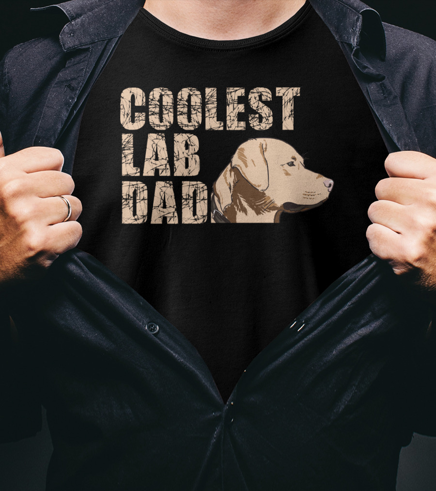 Coolest Lab Dad Dog Labrador Retriever Dad T-Shirt
