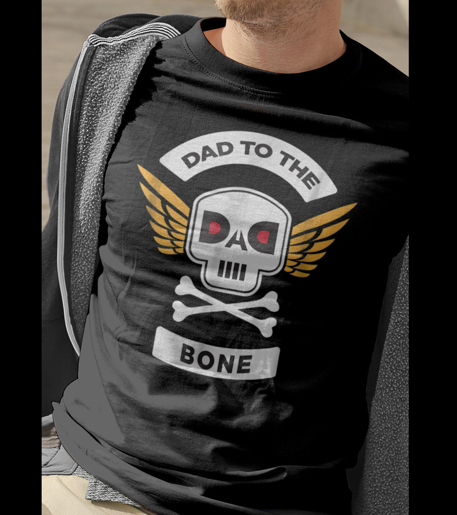 DAD To The Bone Skull Wings Sioux City Rap Merch15 T-Shirt