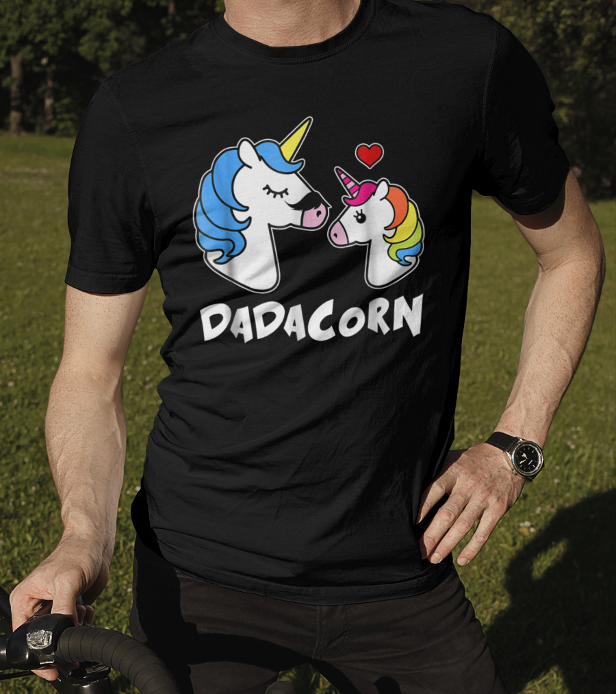 DADACORN Unicorn Dad And Daughter Love 33 T-Shirt