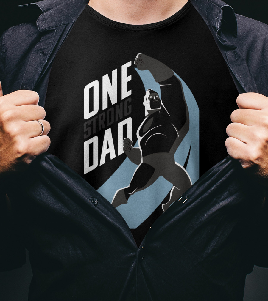 Disney Pixar Incredibles 2 One Strong Dad Iconic Heroic Pose T-Shirt