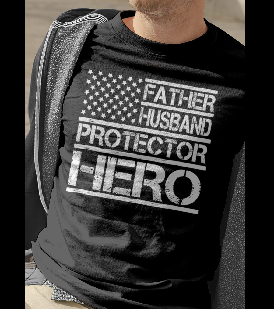 Father Husband Protector Hero Dad96 Birthday Day T-Shirt