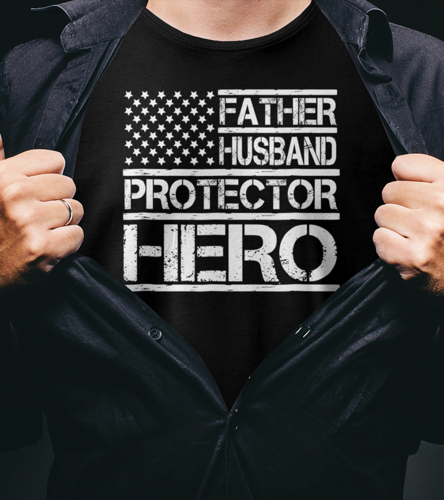 Father Husband Protector Hero Dad96 Birthday Day T-Shirt