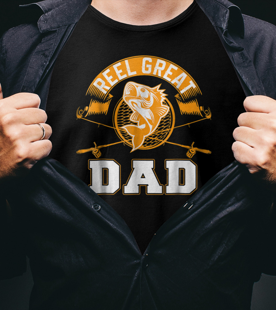 Reel Great Dad Father's Day Fishing Humor Family T-Shirt