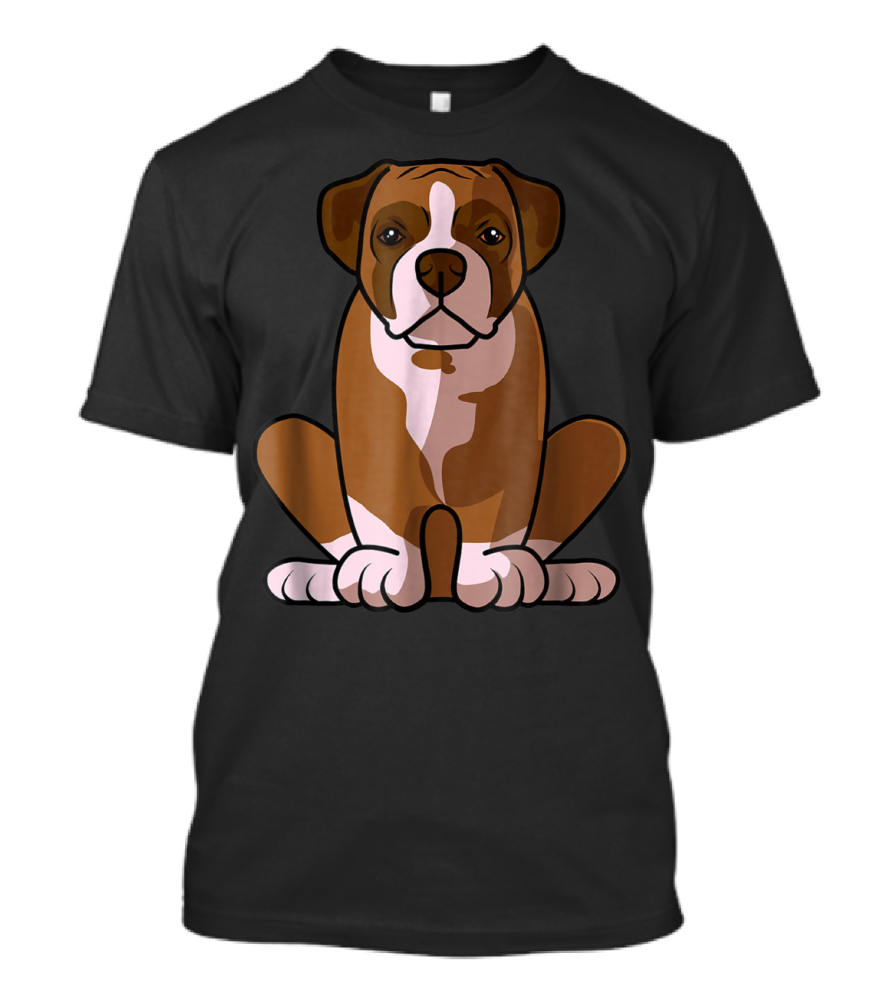 Boxer Dog Sitting Patiently For The Holidays T-Shirt
