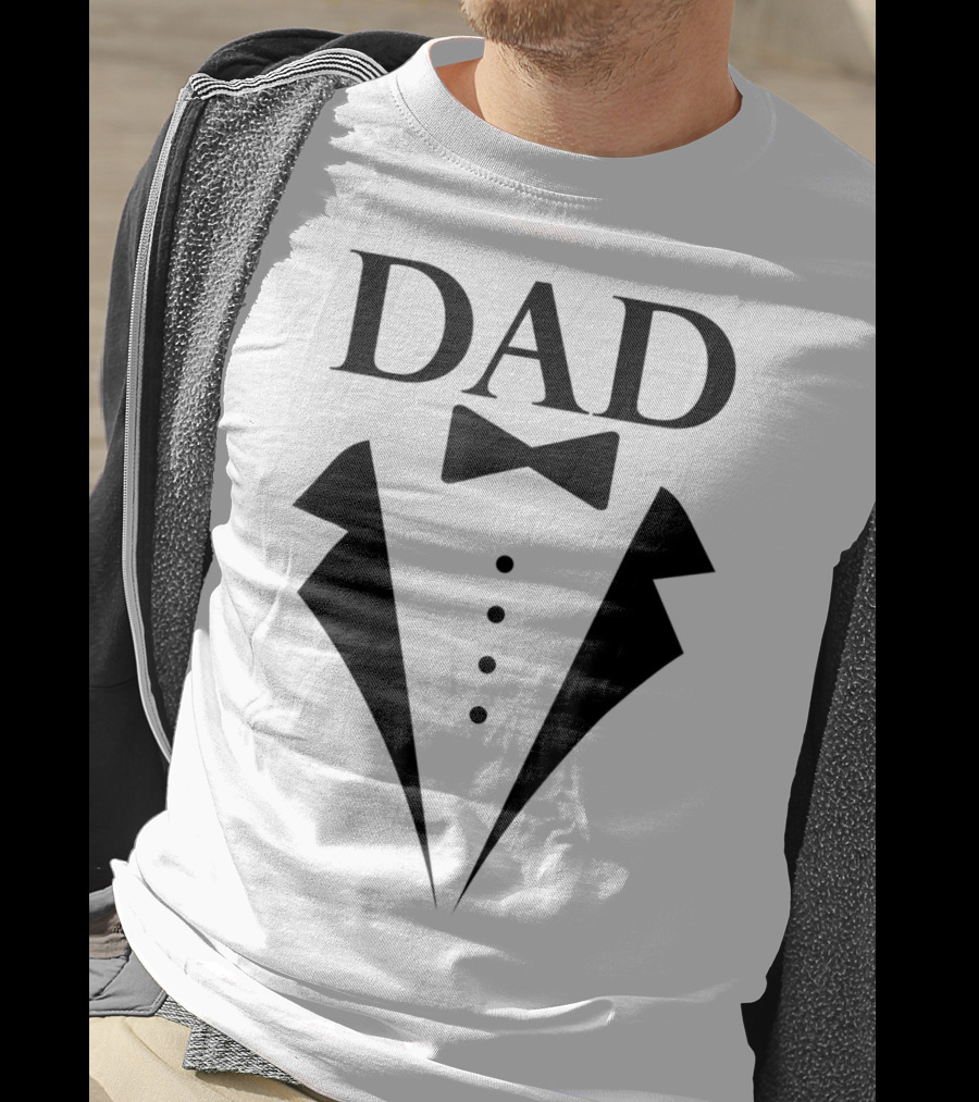 Dad Tuxedo Suit Design Family Papa Dad Son Daughter T-Shirt