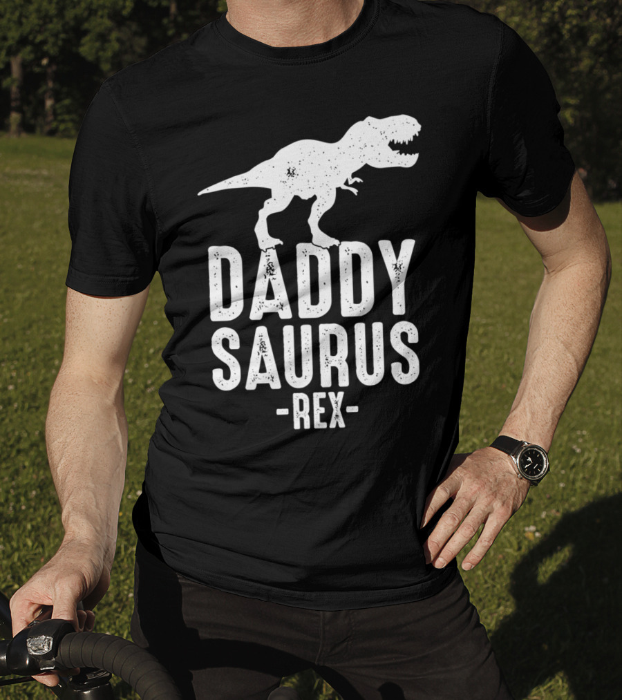 Daddysaurus Rex Daddy Dinosaur Pun T-Shirt