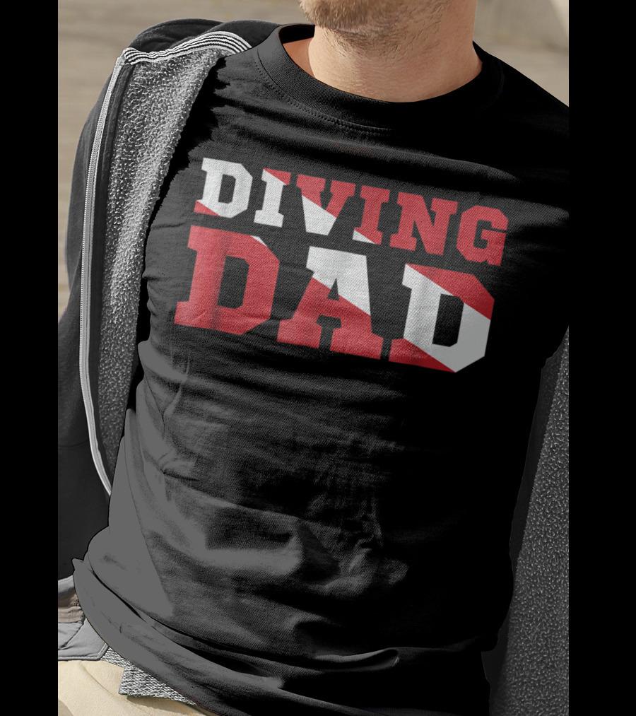 Diving Dad Scuba Flag T-Shirt