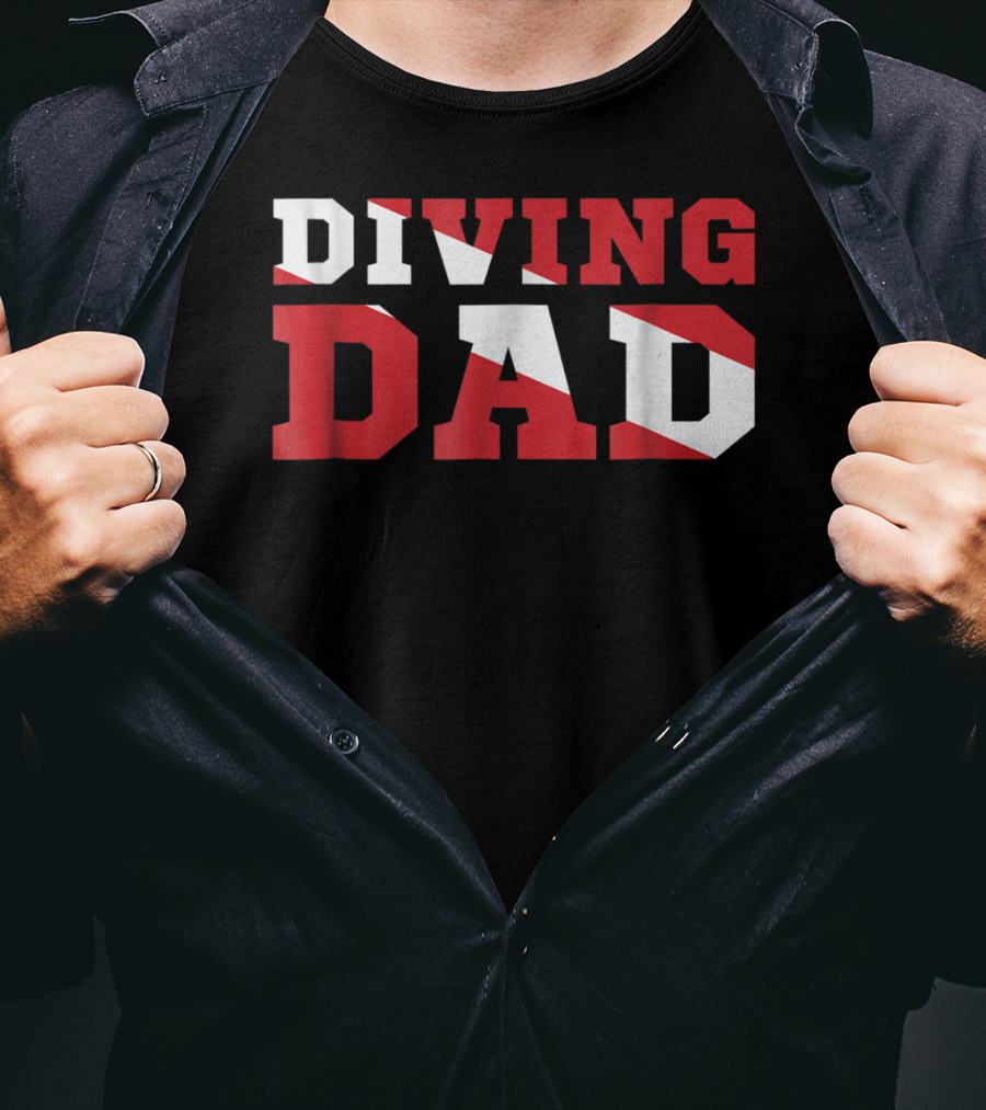 Diving Dad Scuba Flag T-Shirt